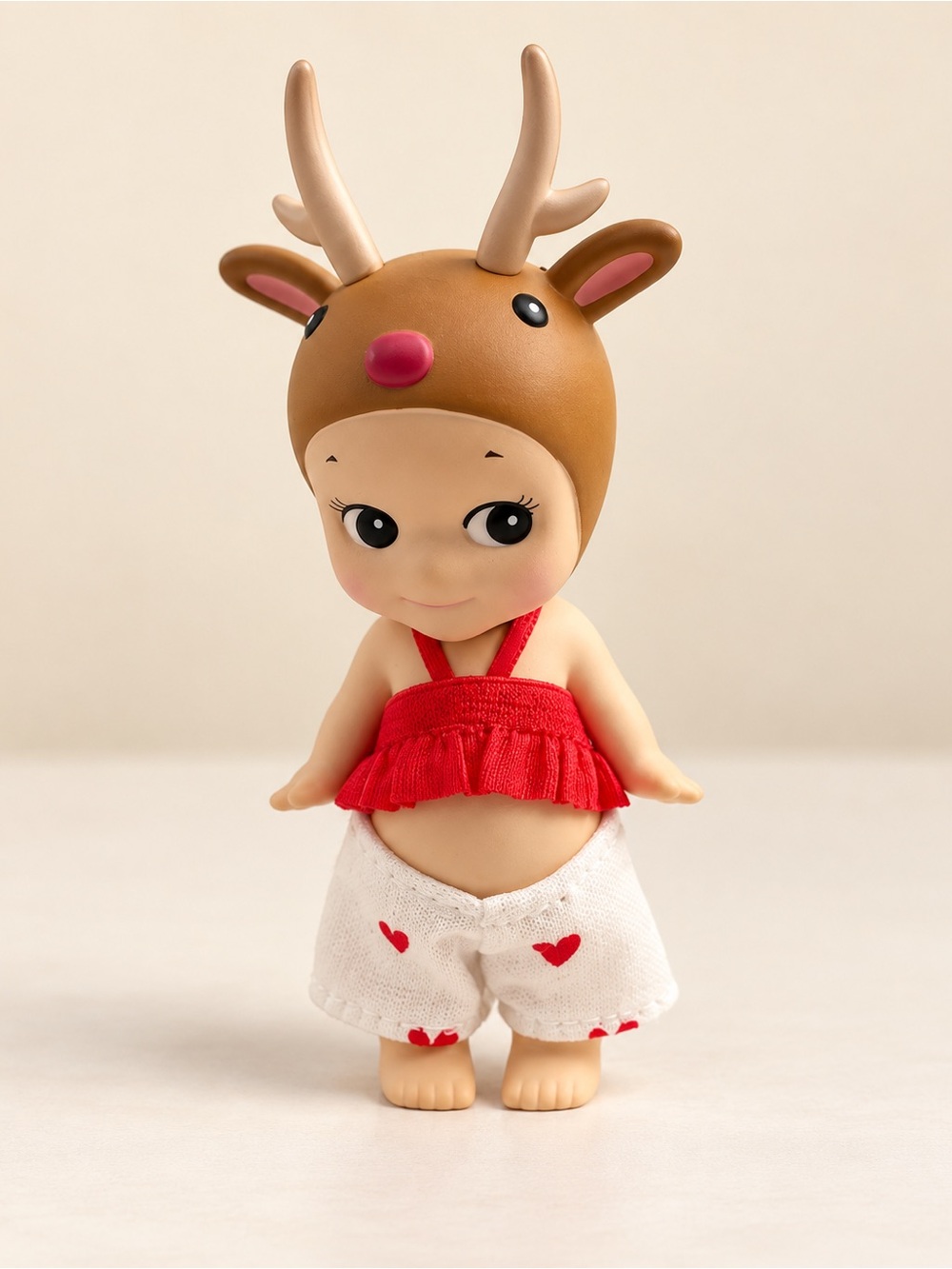 Reindeer from Sonny Angel Animal Series V2 in adorable 2 piece heart outfit!